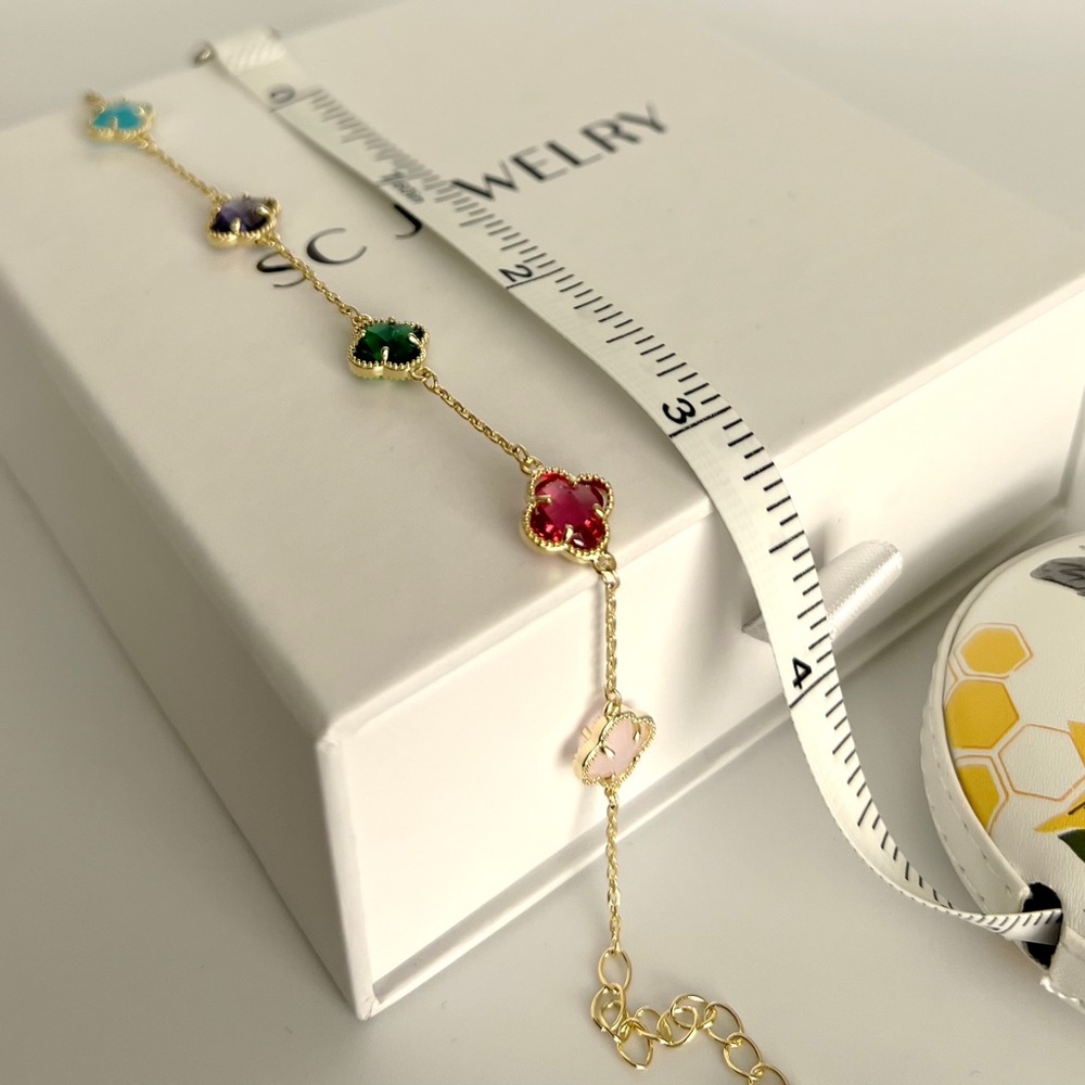 Clover Bracelet 14k Gold Filled Luxury Jewelry - Picture 4 of 7